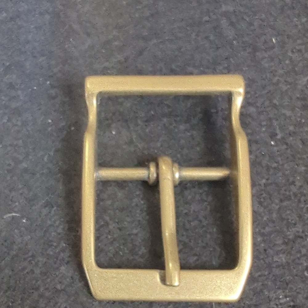 Vintage Solid Brass Skinny Belt Buckle UNISEX Made USA Marked NWOT